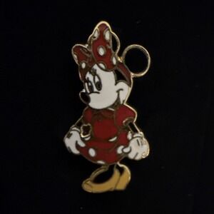 Disney Minnie Mouse Red Dress Enamel Pin Single Y2K